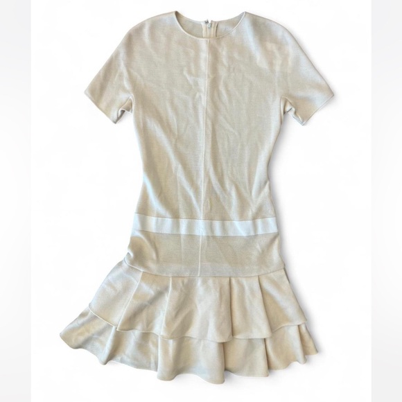 Giambattista Valli Cream Virgin Wool Dress - Picture 1 of 7